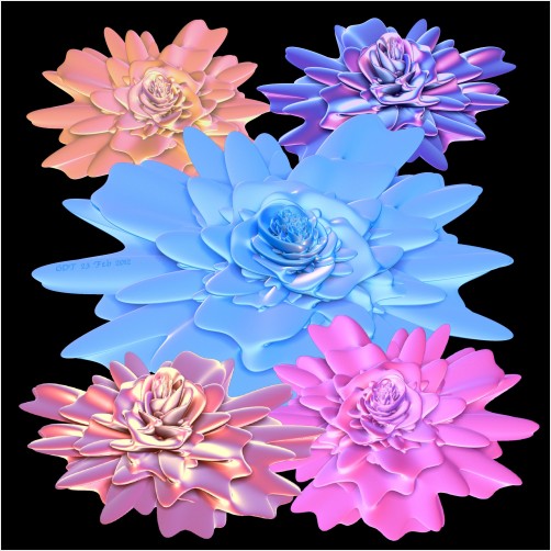 Fractal Flower Bouquet - digital art